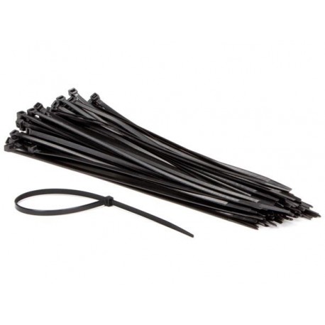  jeu de serre-cables en nylon - 4.8 x 300 mm - noir (100 pcs) 